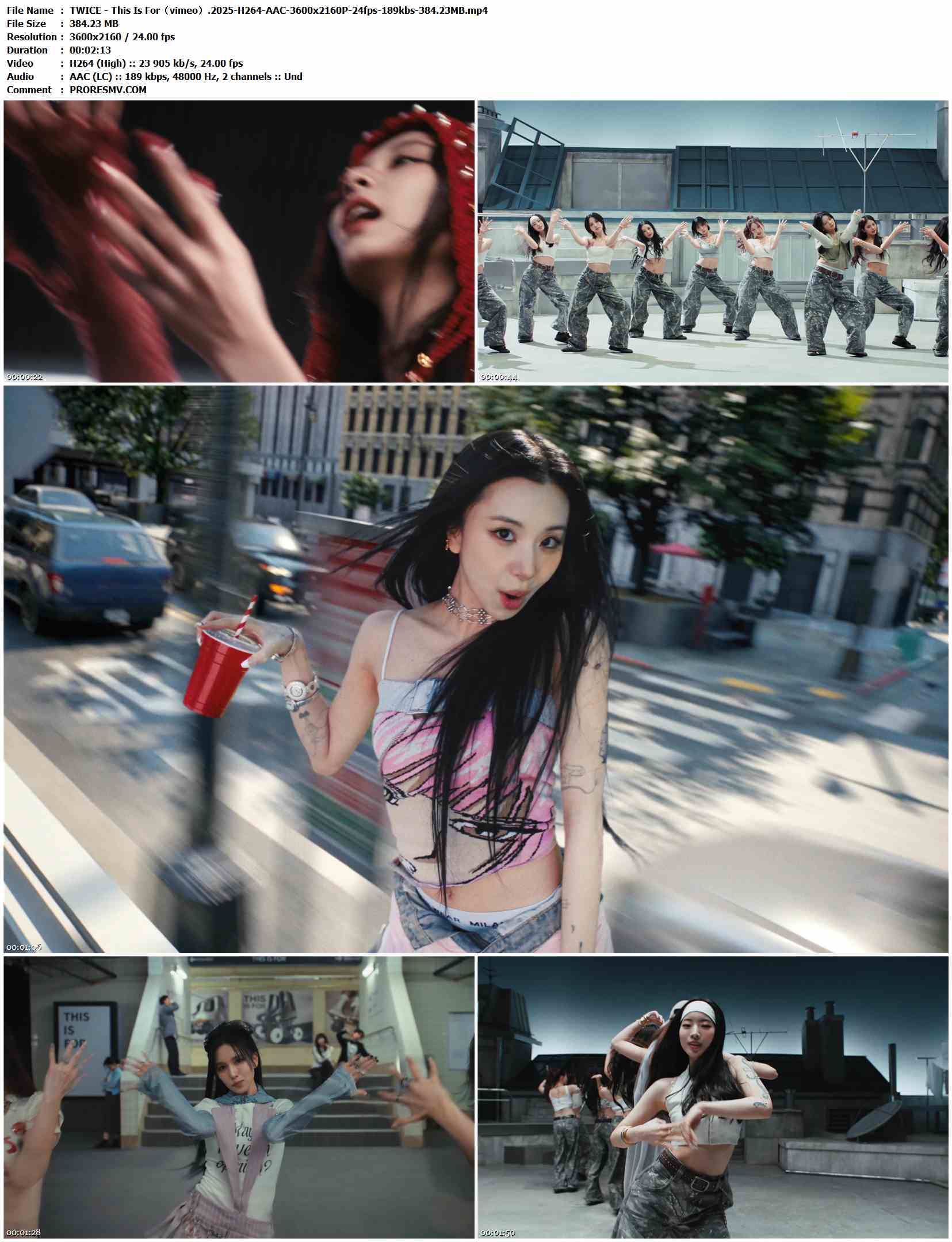 TWICE - THIS IS FOR（vimeo）.2025-H264-AAC-3600x2160P-24fps-189kbs-384.23MB官方MV_高清MV